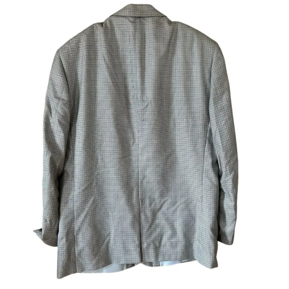 Club‎ Room by Macy’s Houndstooth Plaid Blazer 42 R